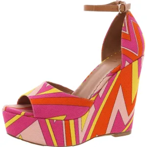 Womens Pattern Woven Wedge Sandals