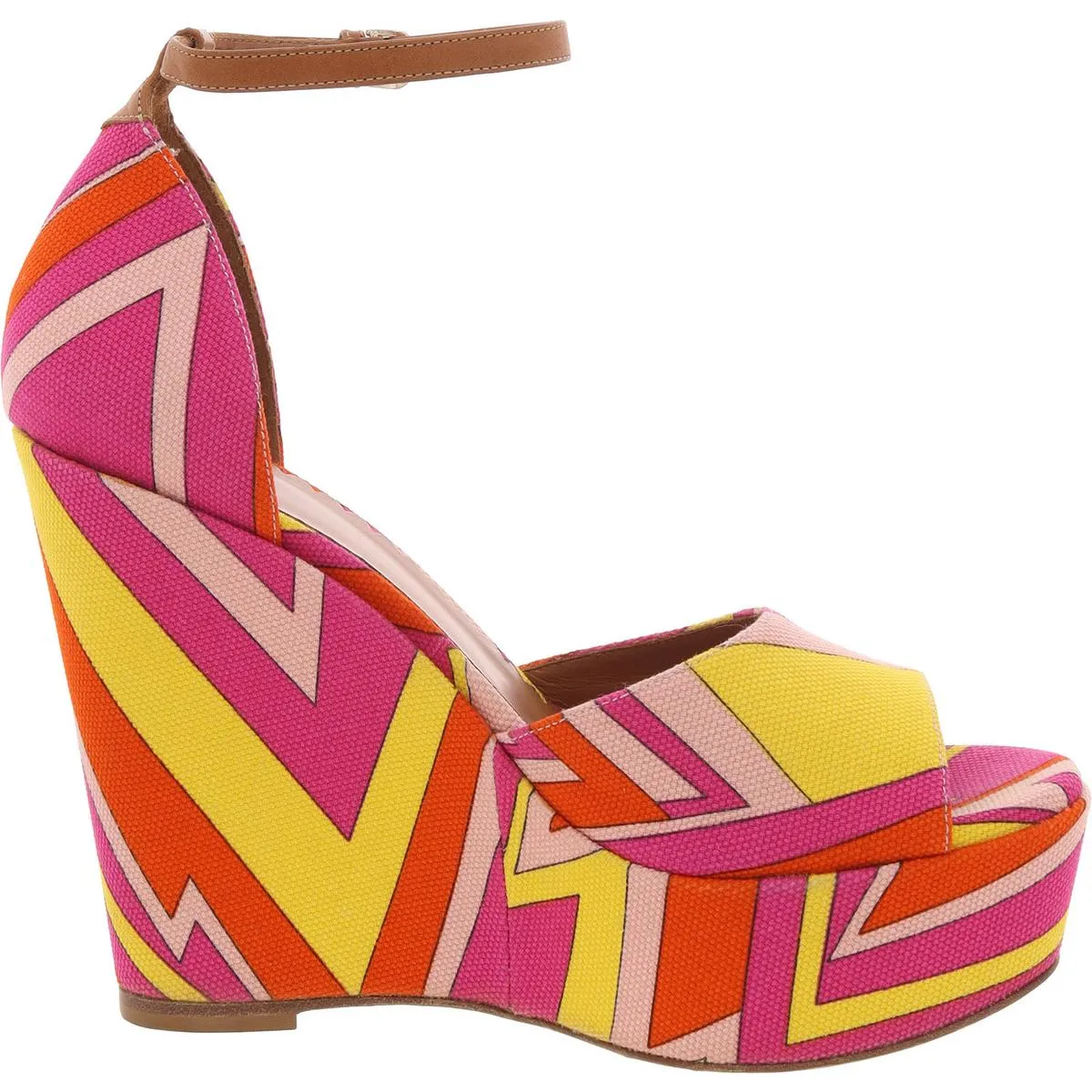 Womens Pattern Woven Wedge Sandals