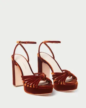 Women's Rivka Leather Knot Platform Sandal In Siena