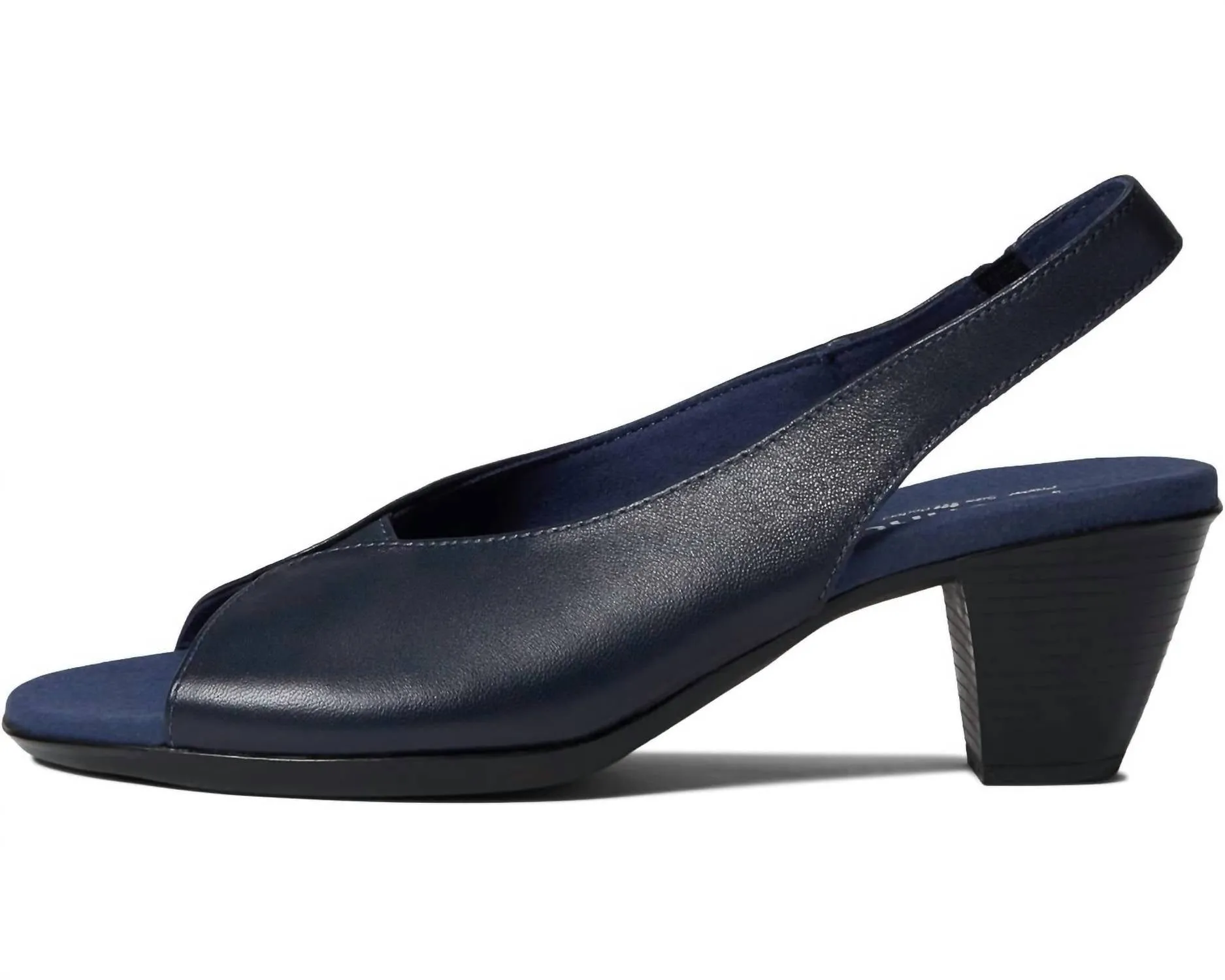 Women's Rochelle Slingback Sandal In Midnight Navy Leather