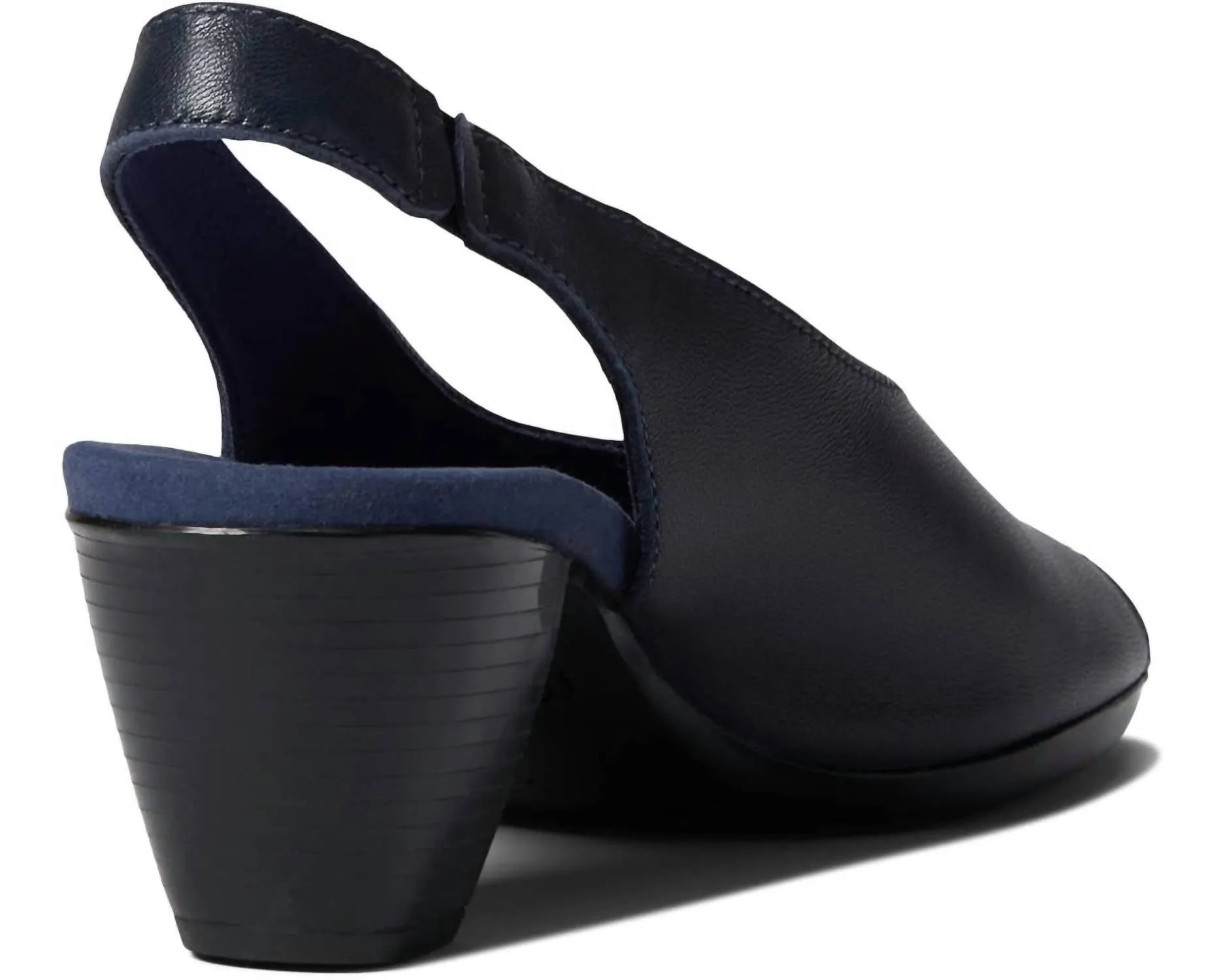 Women's Rochelle Slingback Sandal In Midnight Navy Leather