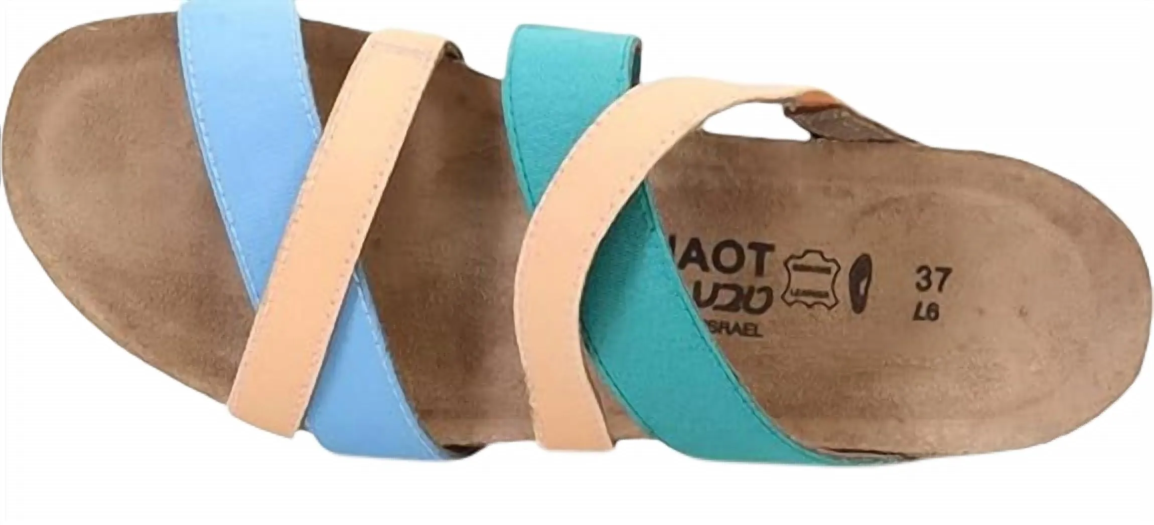 Women's Roxana Sandal In Aqua/peach
