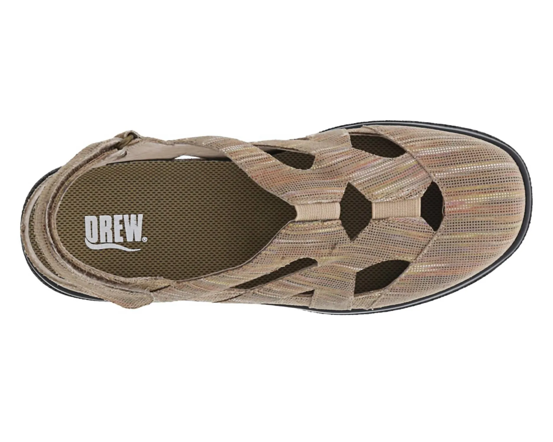 Women's Smiles Casual Sandal In Khaki Stripe