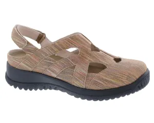 Women's Smiles Casual Sandal In Khaki Stripe