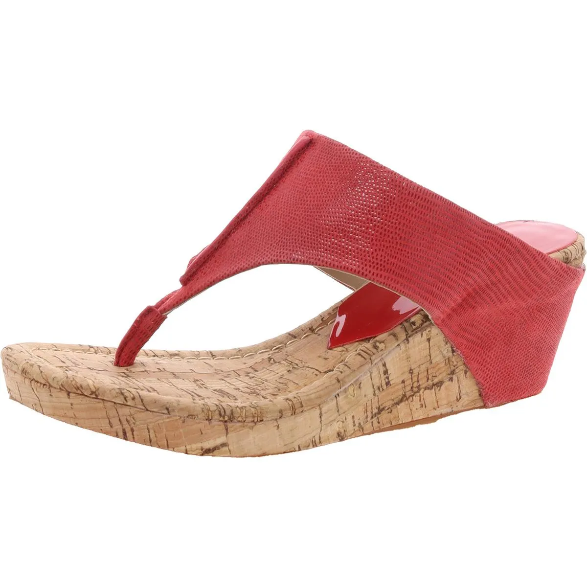 Womens Snake Print Wedge Sandals