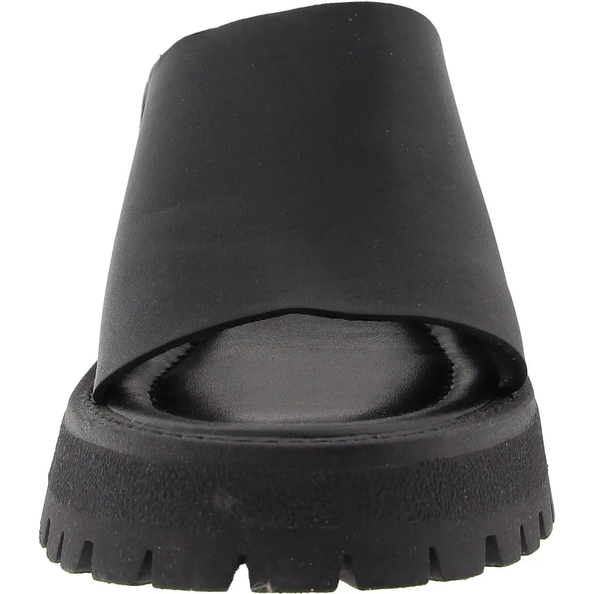 Womens Solid Block Heel