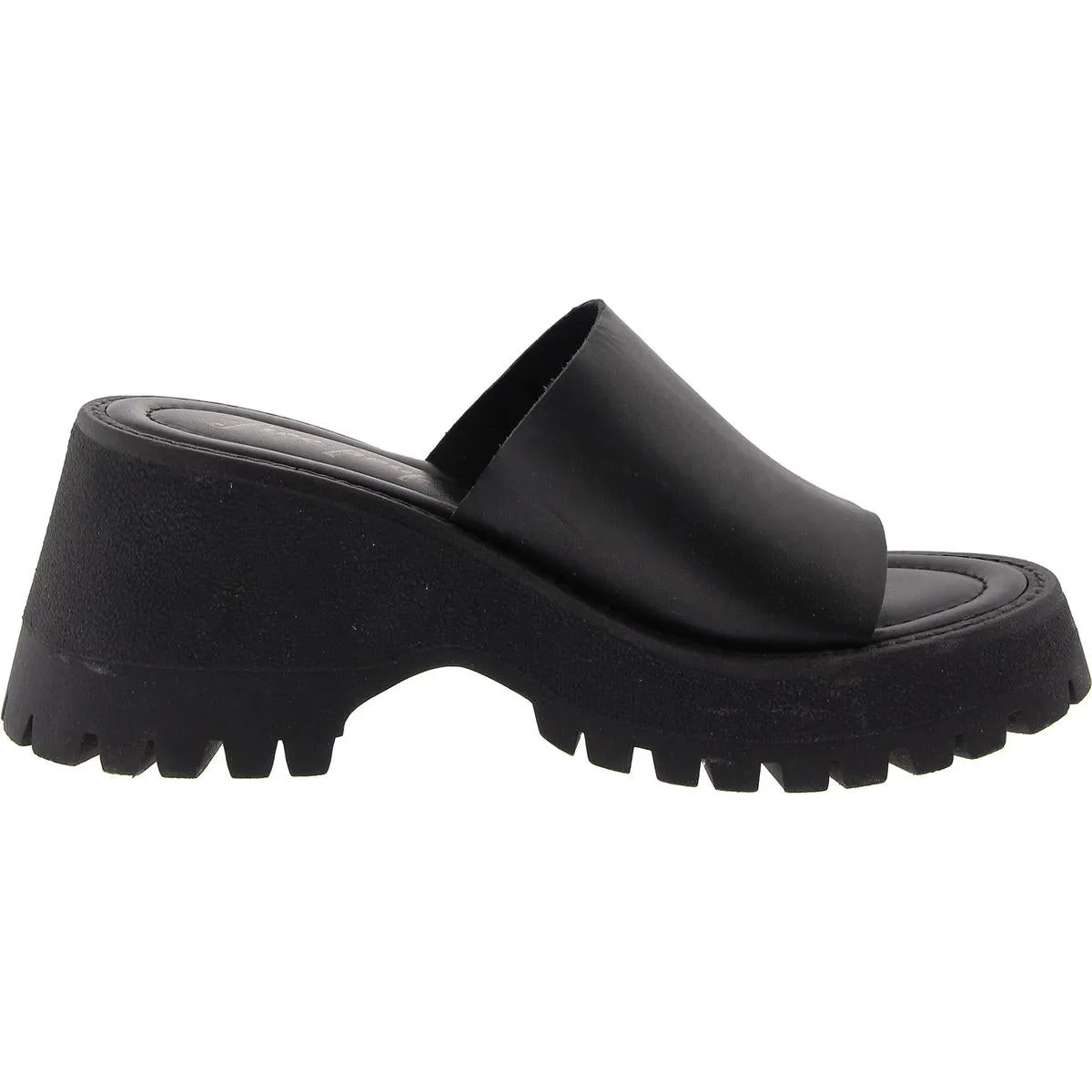 Womens Solid Block Heel