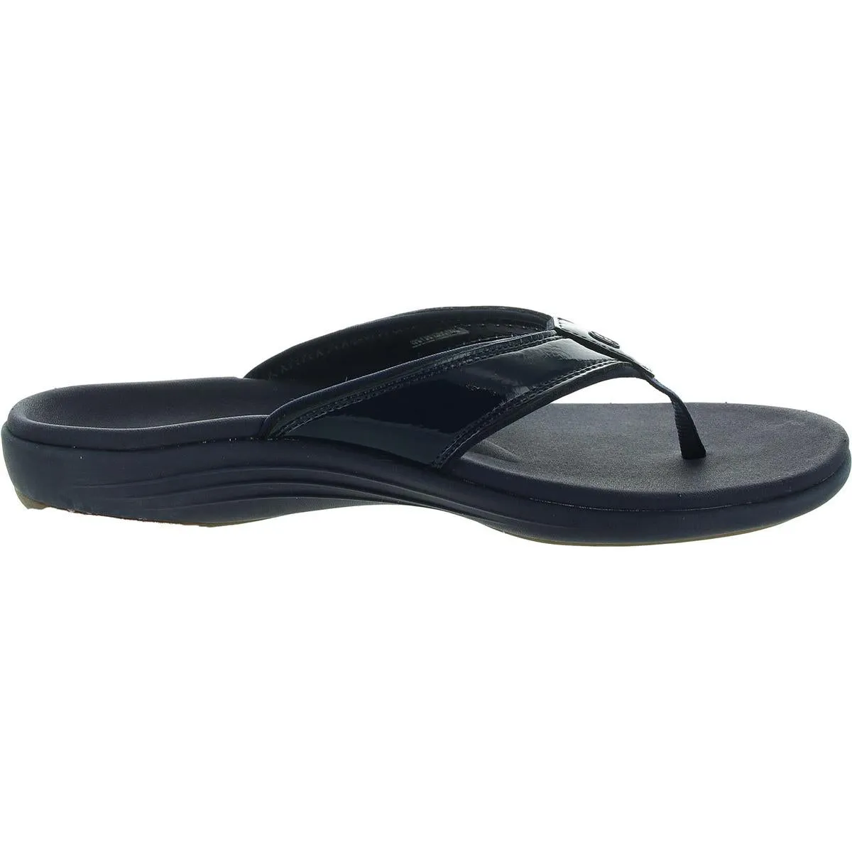 Womens Solid Manmade Flip-Flops