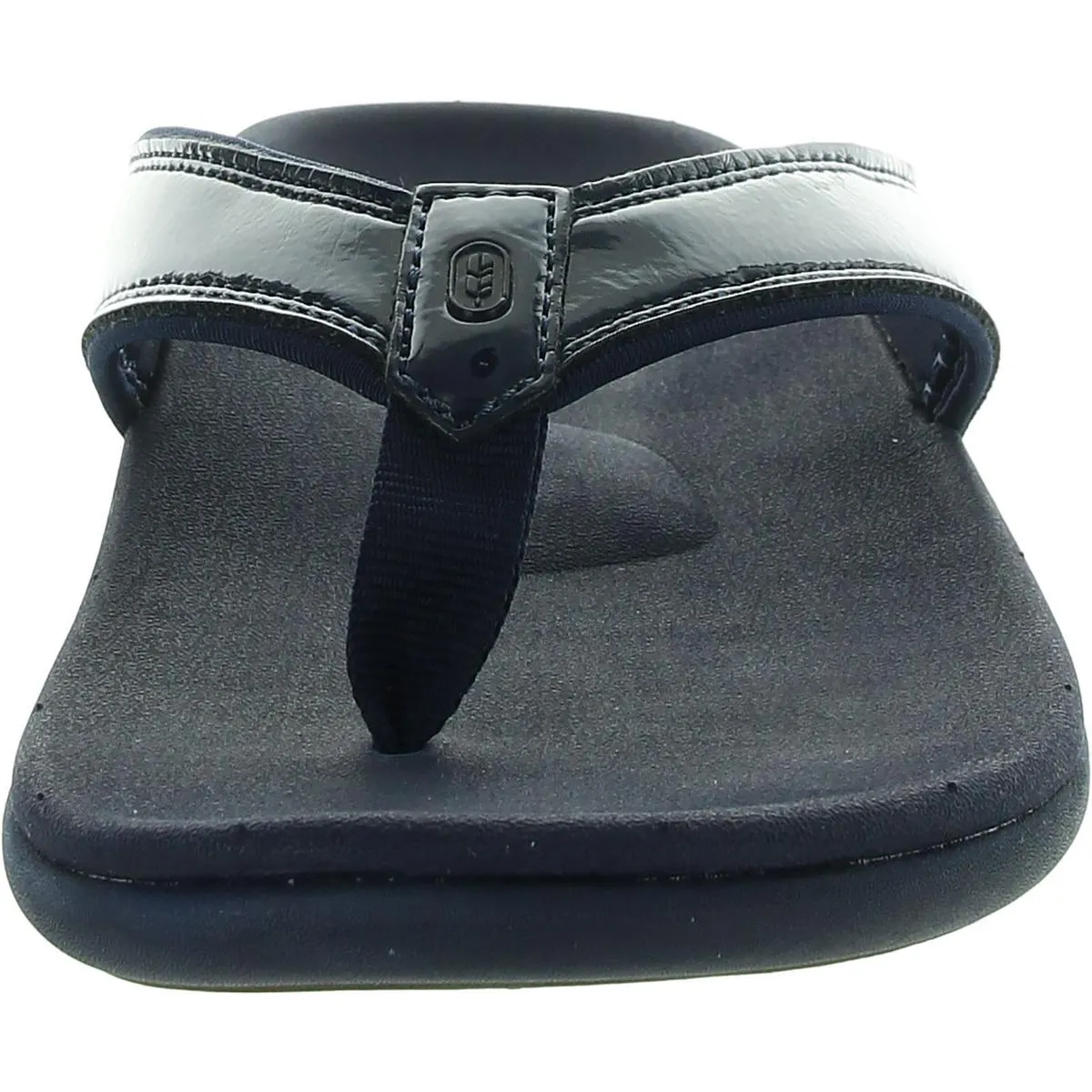 Womens Solid Manmade Flip-Flops