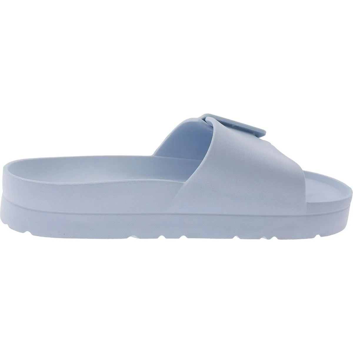 Womens Solid Rubber Slide Sandals
