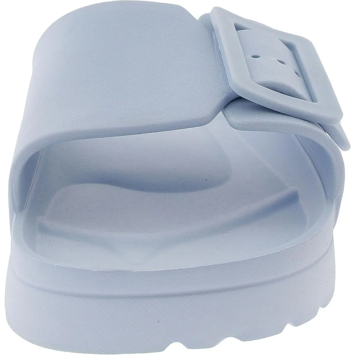 Womens Solid Rubber Slide Sandals