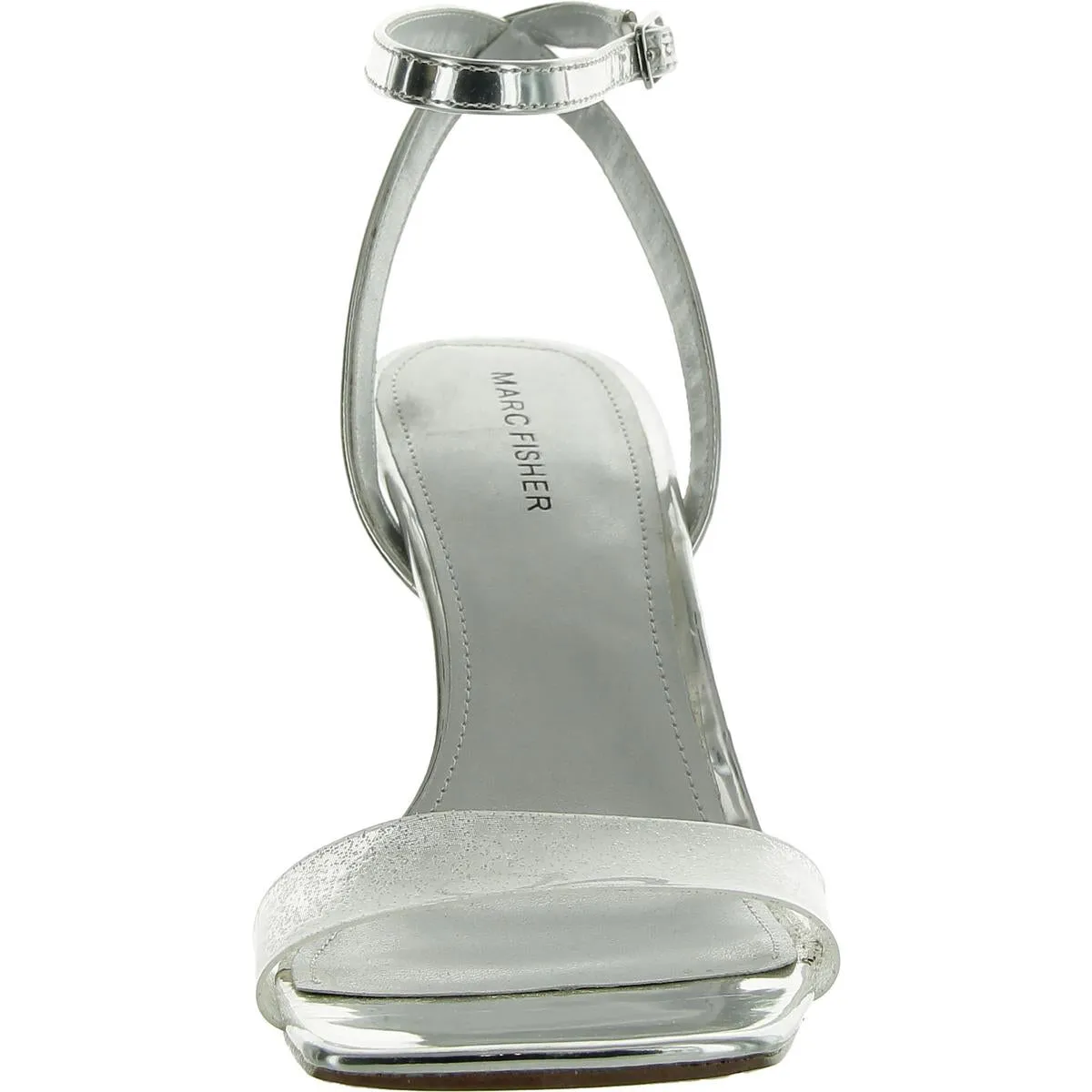 Womens Stiletto Square Toe Ankle Strap