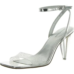 Womens Stiletto Square Toe Ankle Strap