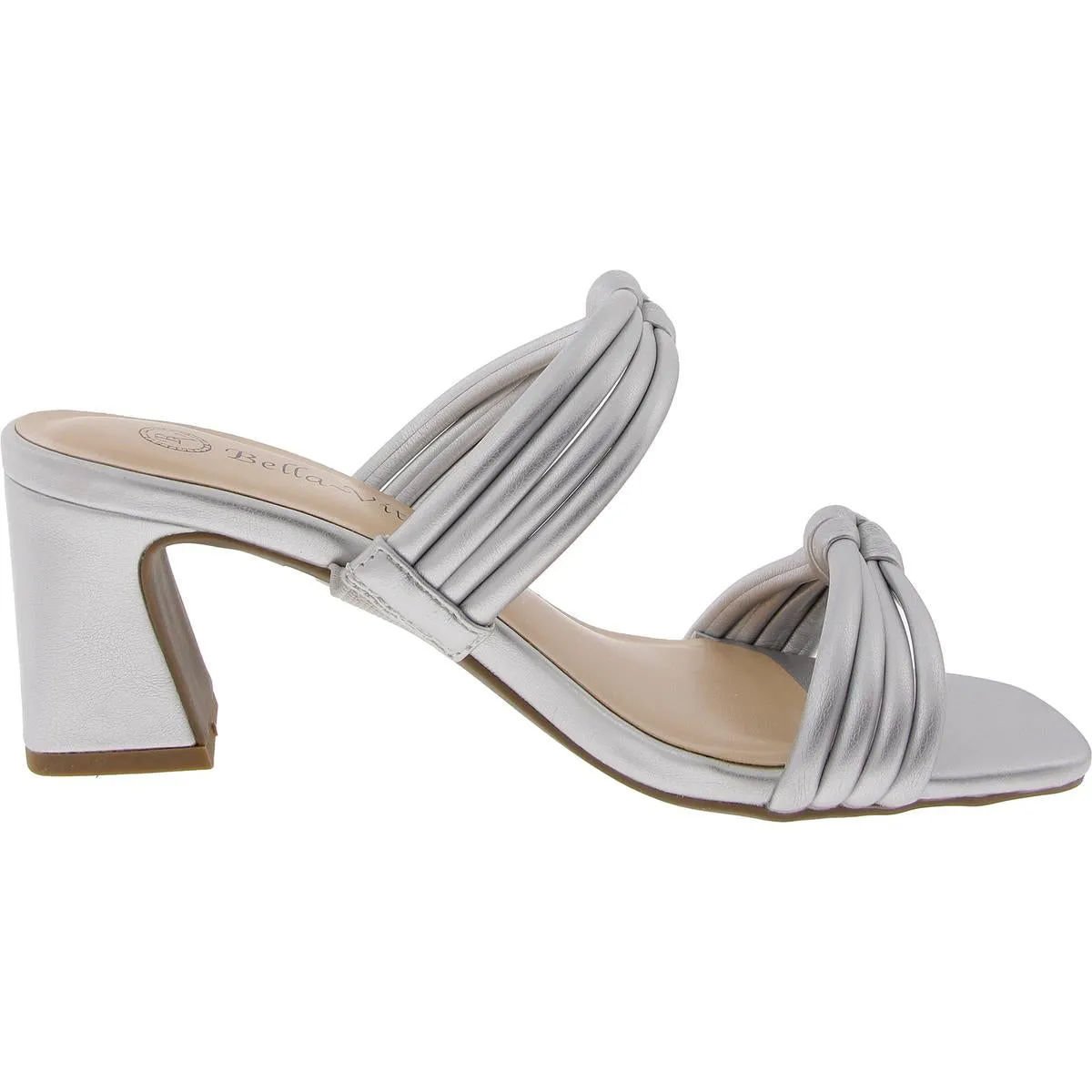 Womens Strappy Leather Slide Sandals