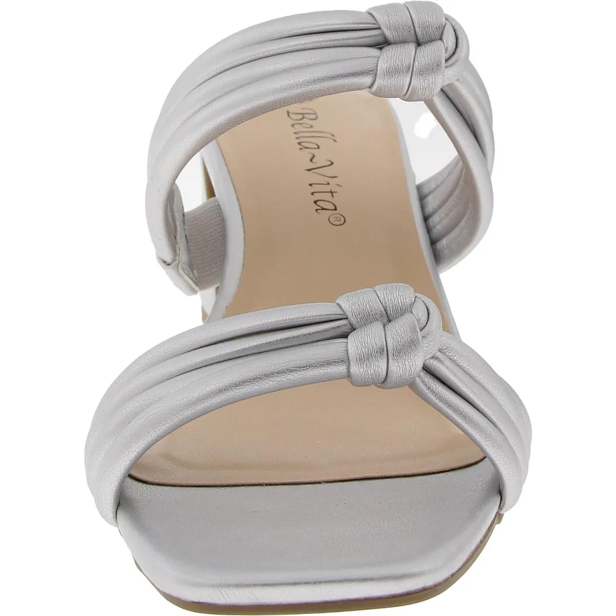 Womens Strappy Leather Slide Sandals