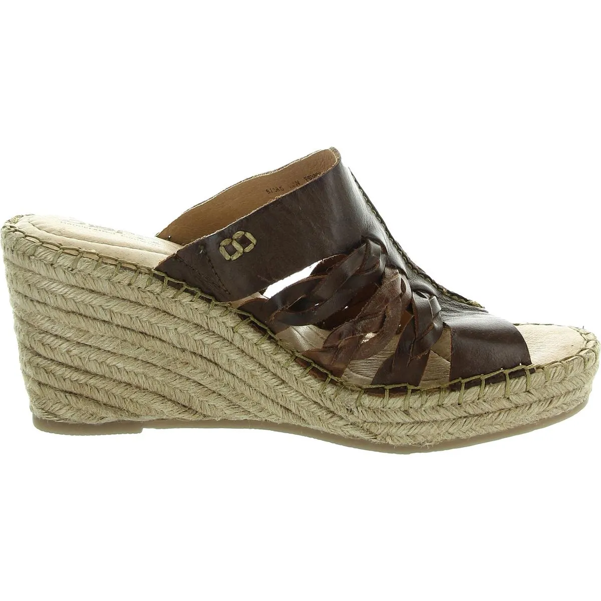 Womens Strappy Leather Wedge Sandals