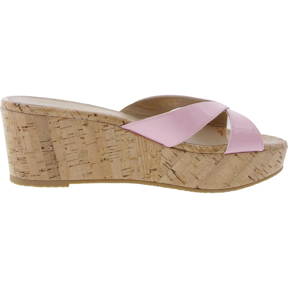 Womens Strappy Leather Wedge Sandals