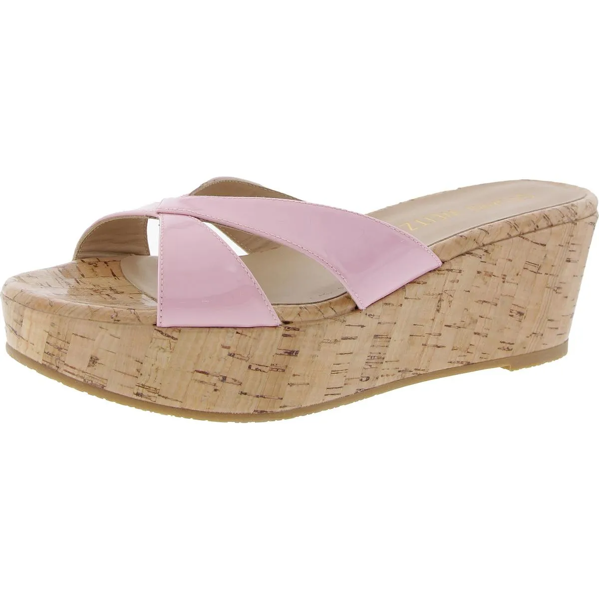 Womens Strappy Leather Wedge Sandals
