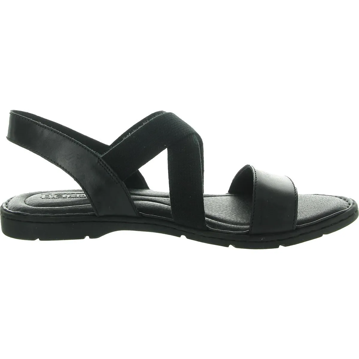 Womens Stretch Leather Flatform Sandals
