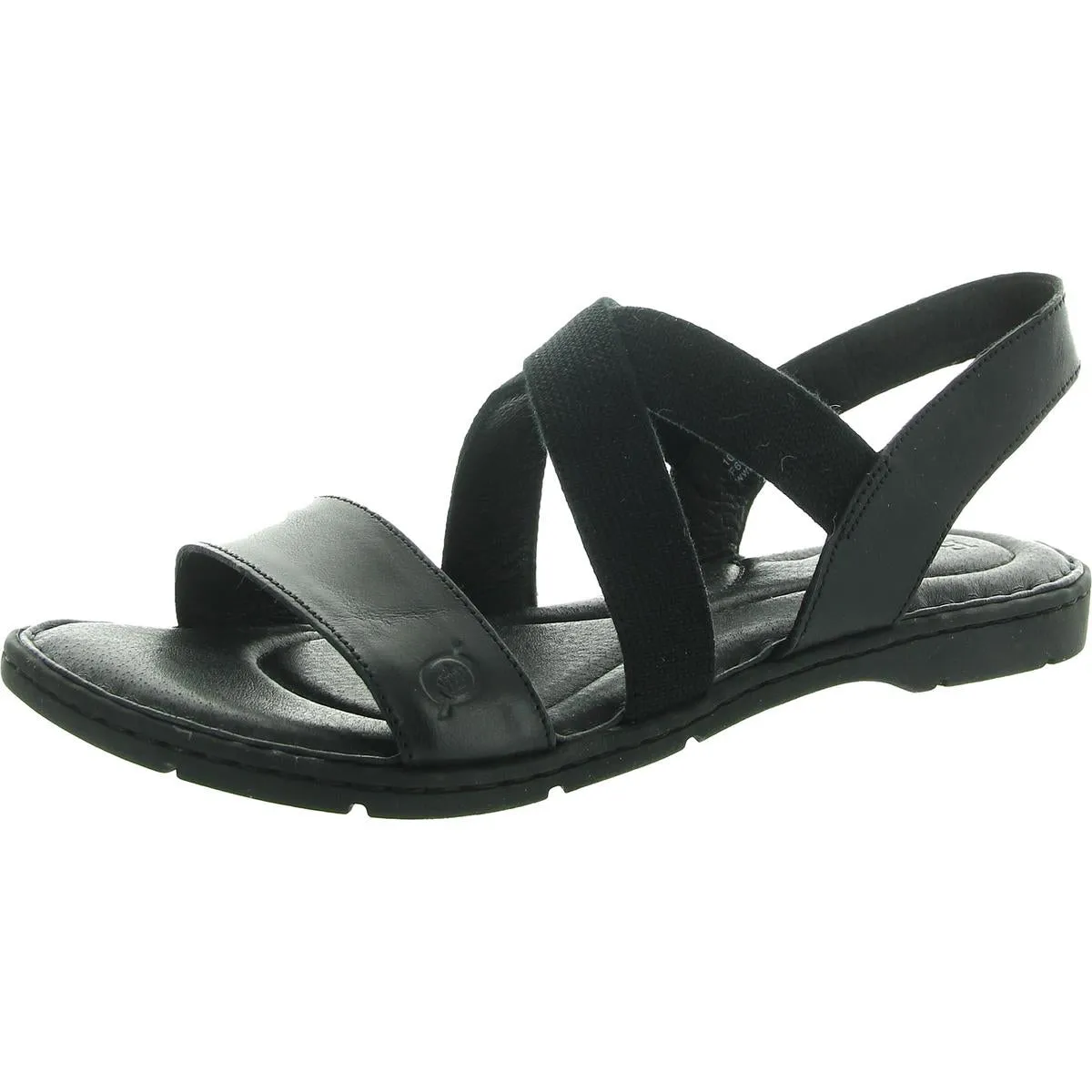 Womens Stretch Leather Flatform Sandals