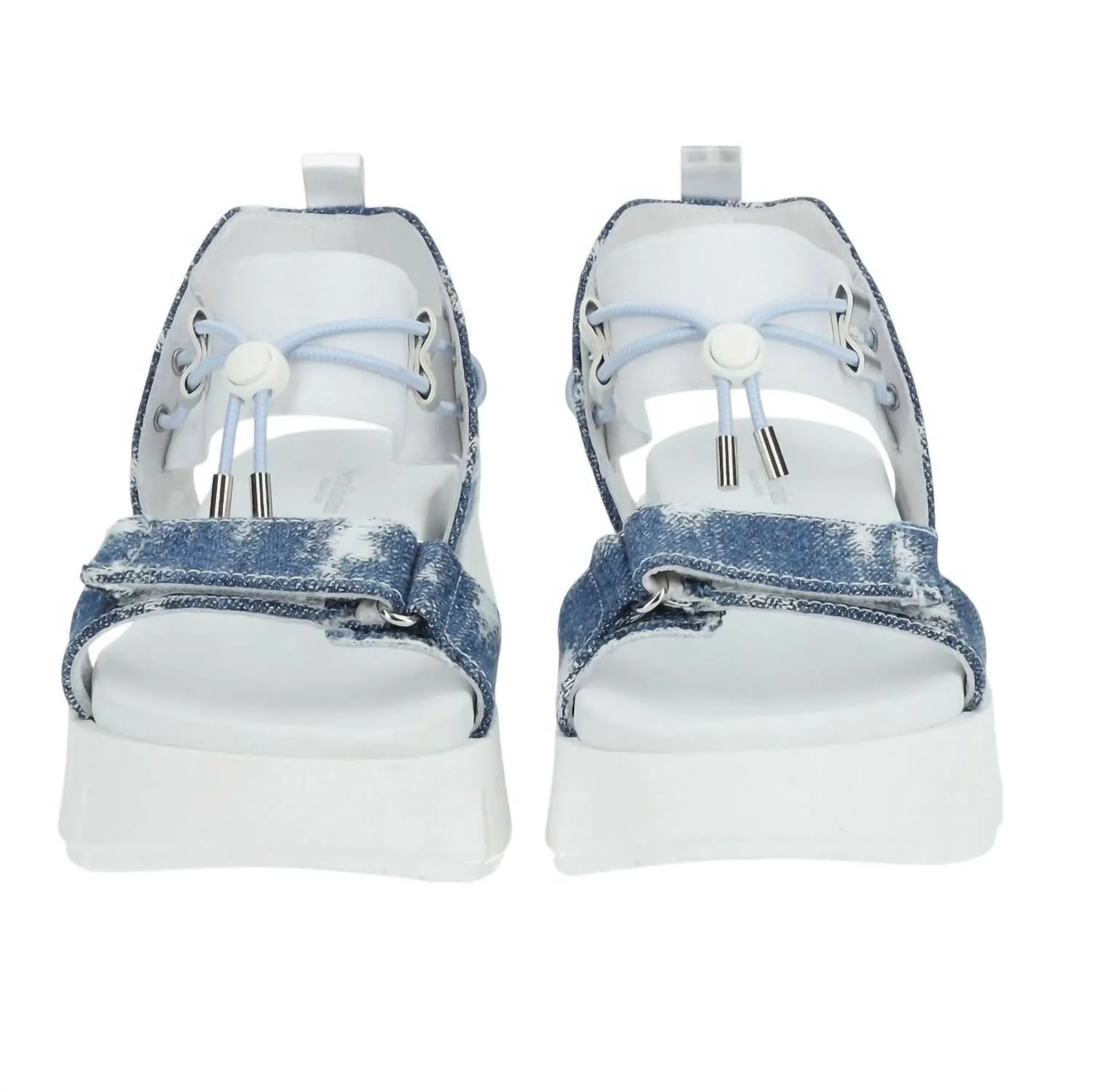 Women's T Strap Jean Sandal In Denim