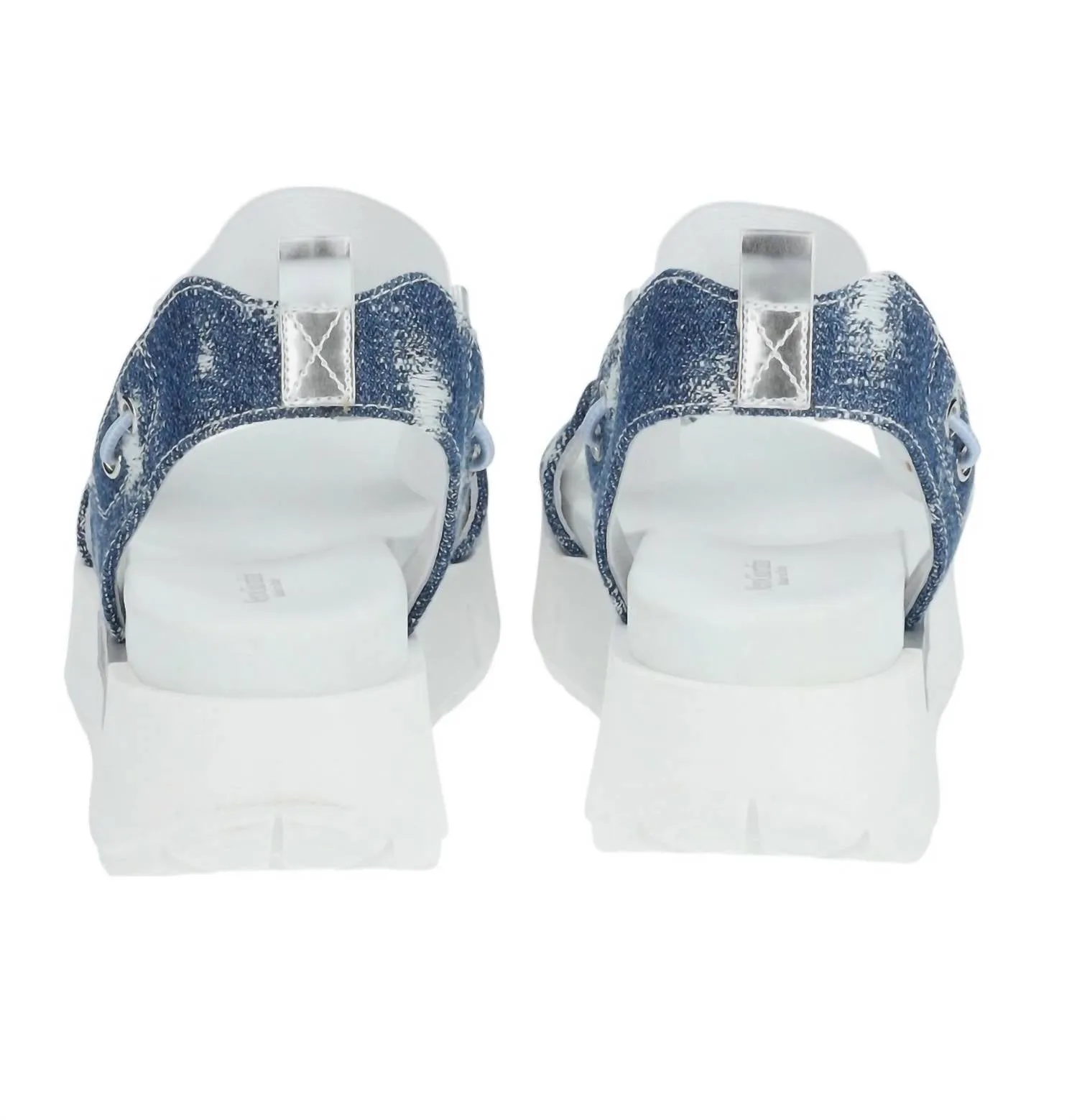 Women's T Strap Jean Sandal In Denim