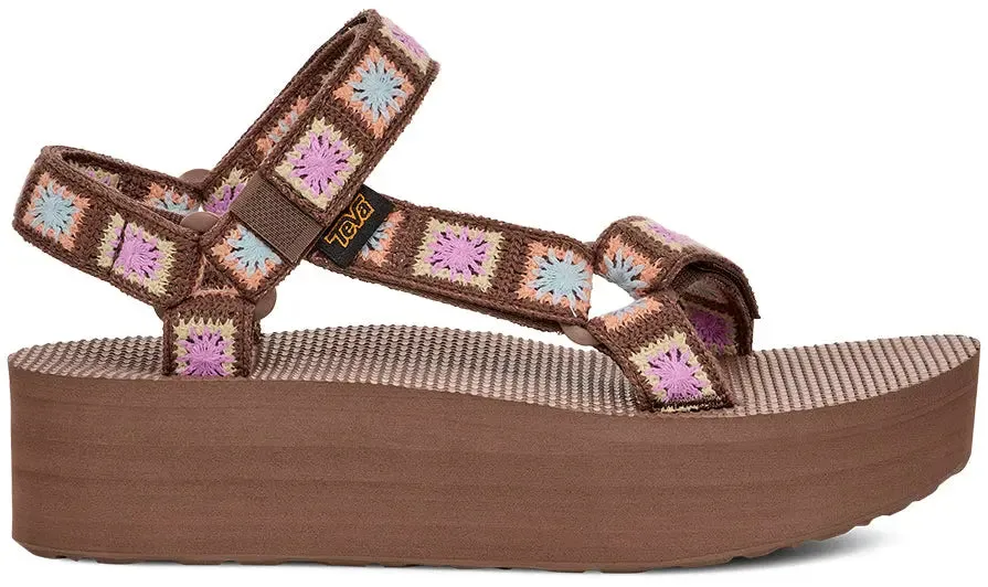Womens Teva Flatform Universal Crochet  Stylish & Sustainable Comfort