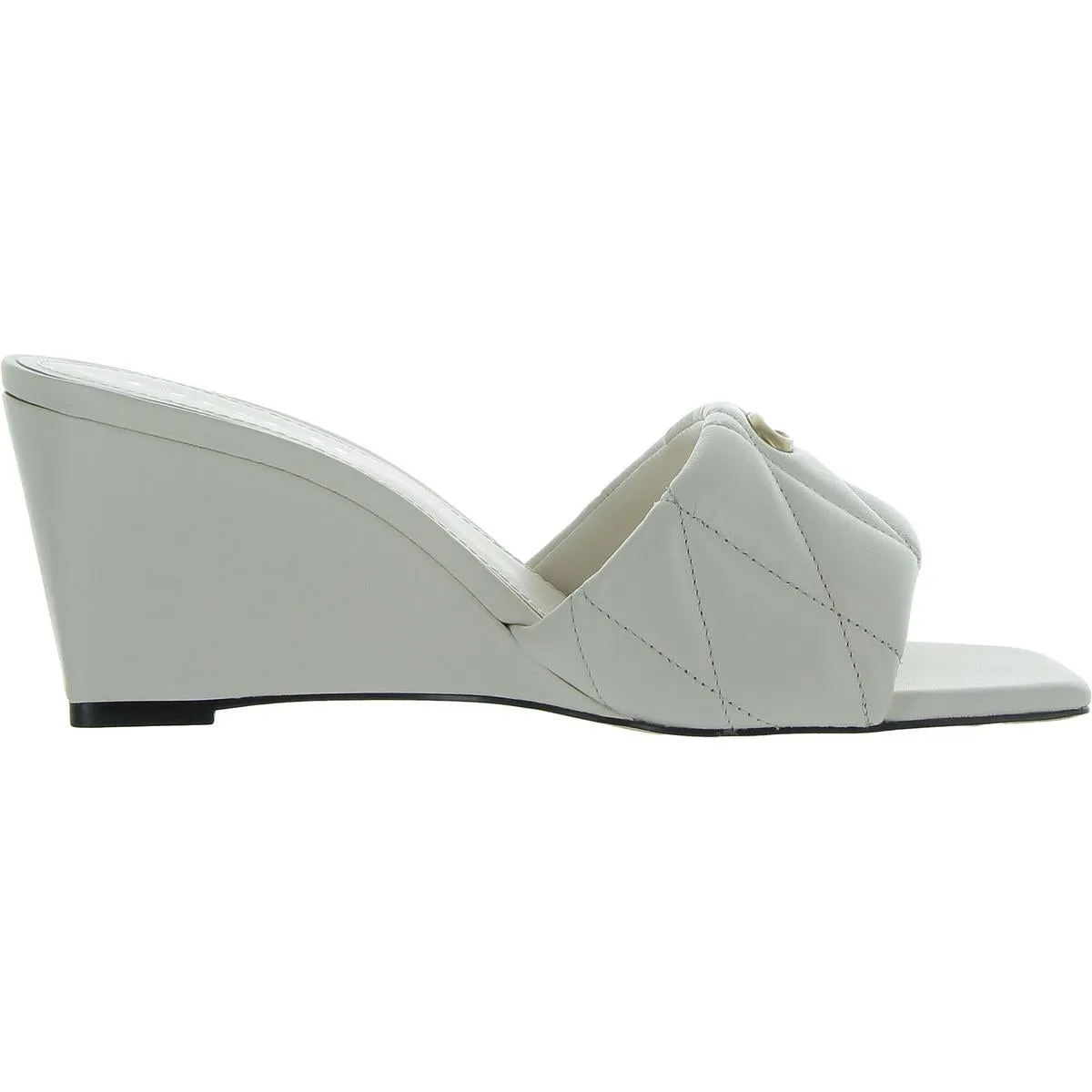 Womens Textured Faux Leather Wedge Sandals