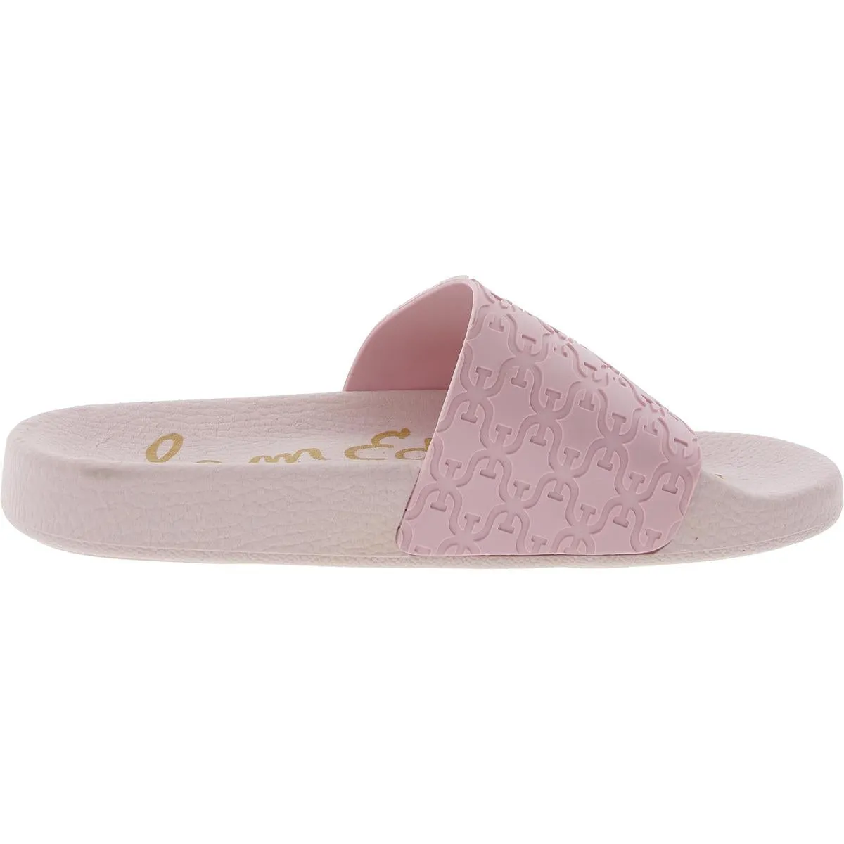 Womens Textured Rubber Slide Sandals
