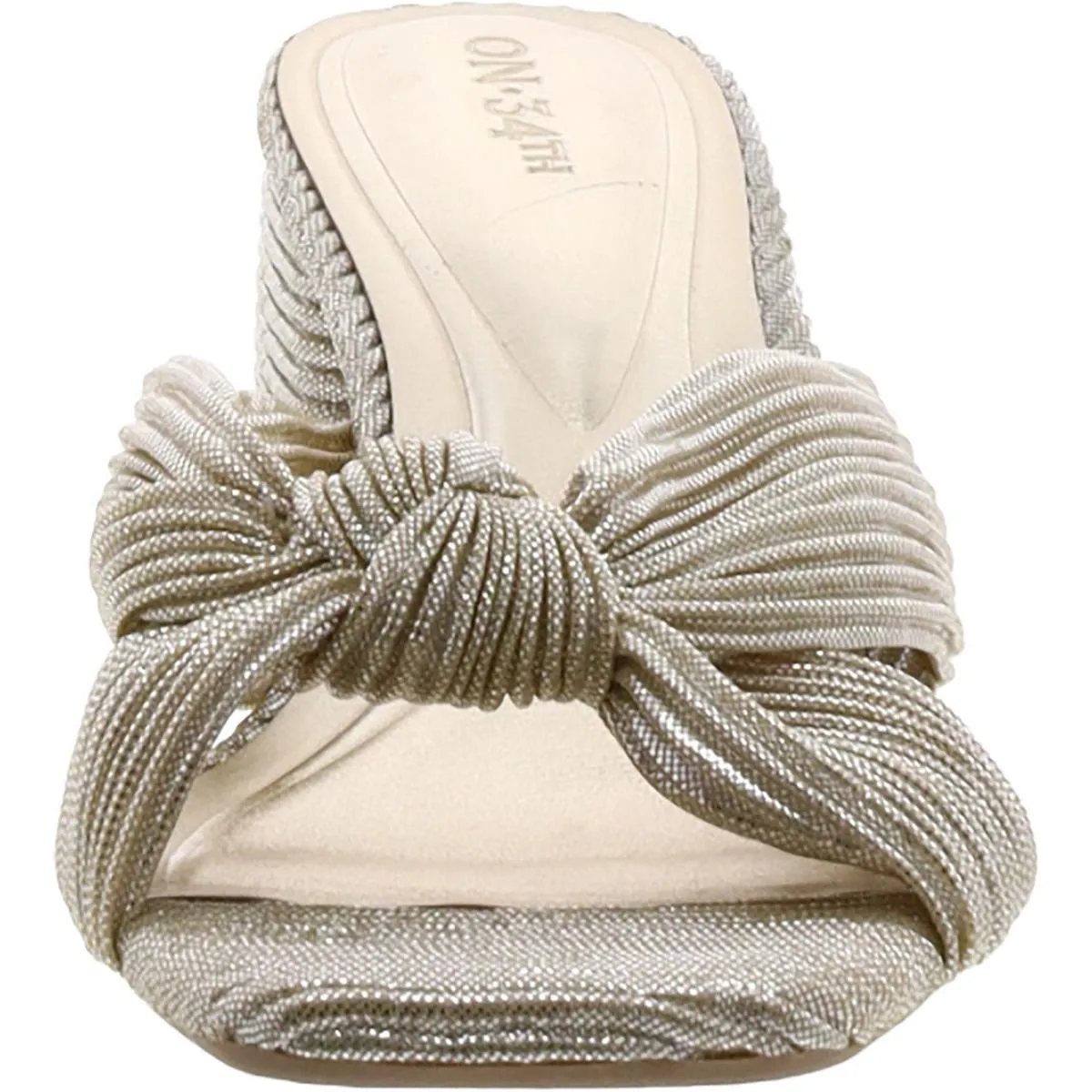 Womens Textured Slip On Block Heel