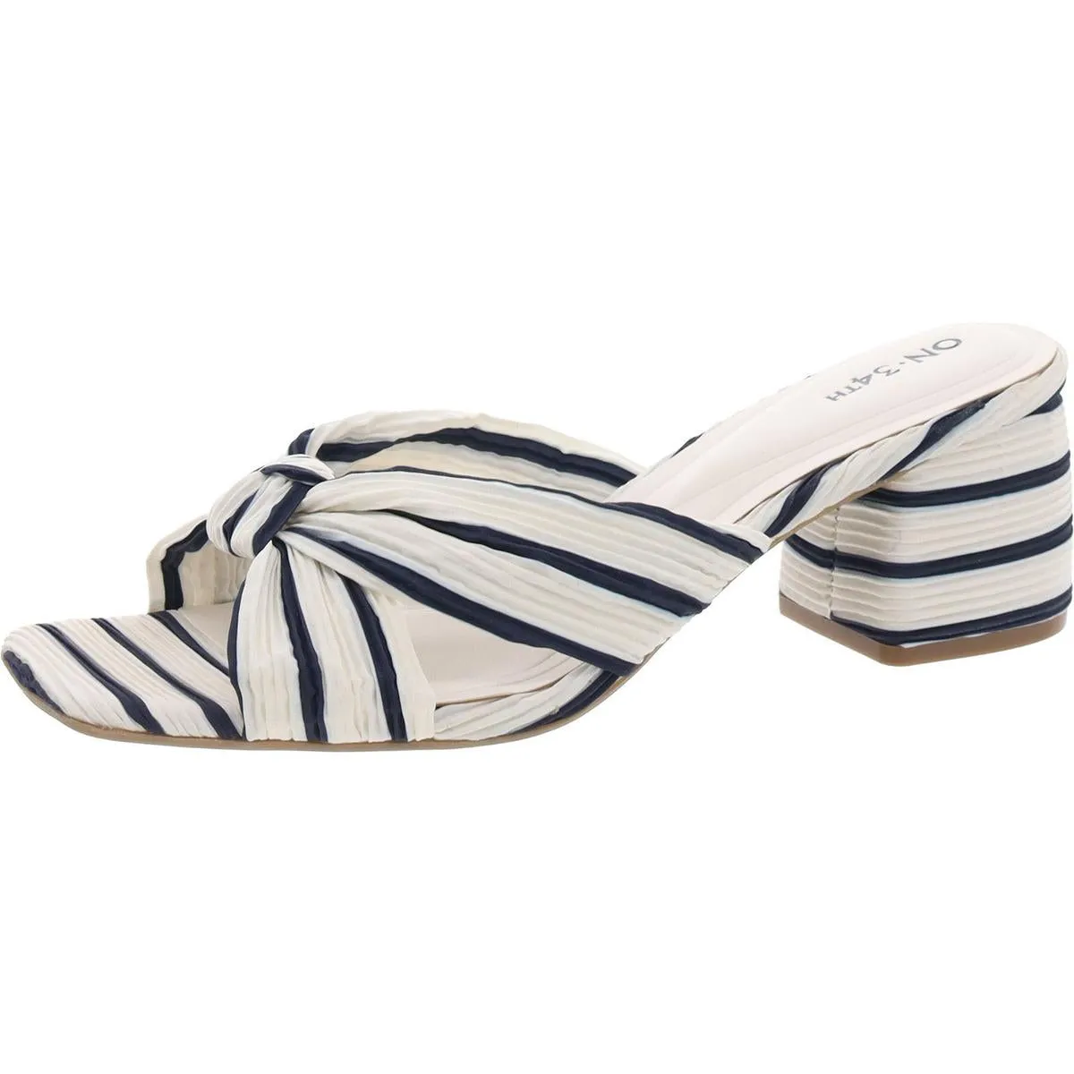 Womens Textured Slip On Block Heel