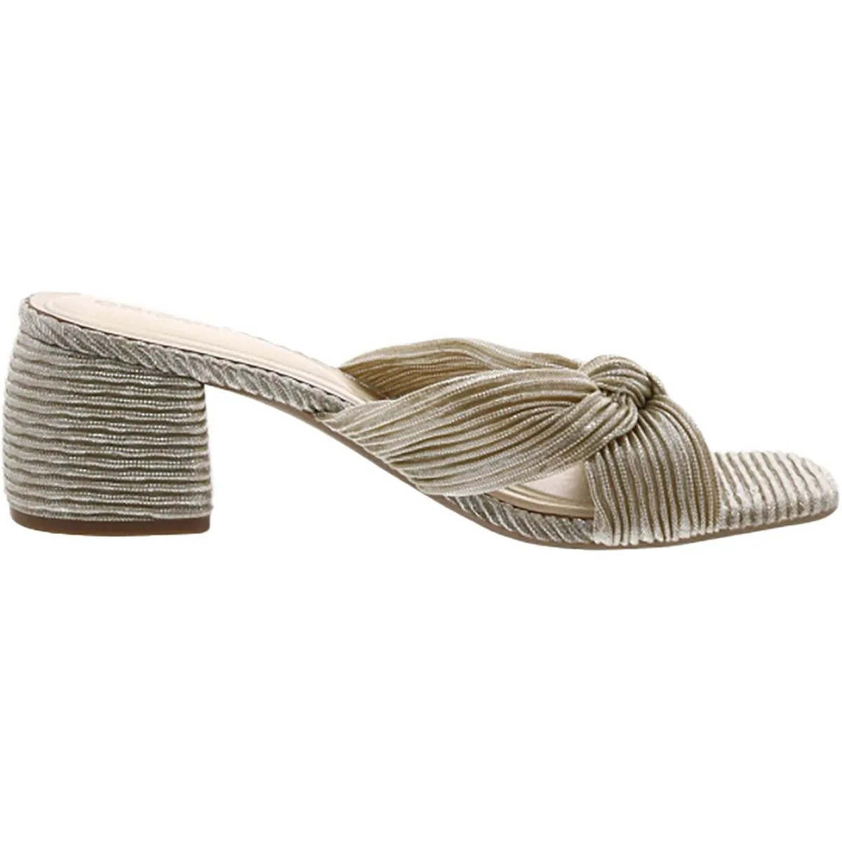 Womens Textured Slip On Block Heel