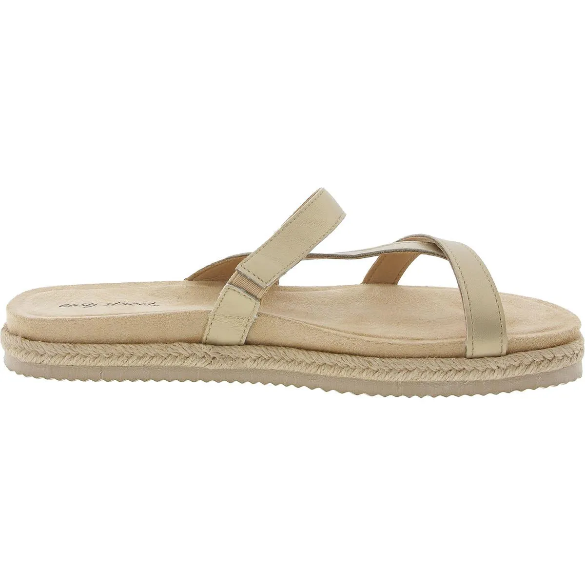 Womens Toe Loop Manmade Slide Sandals