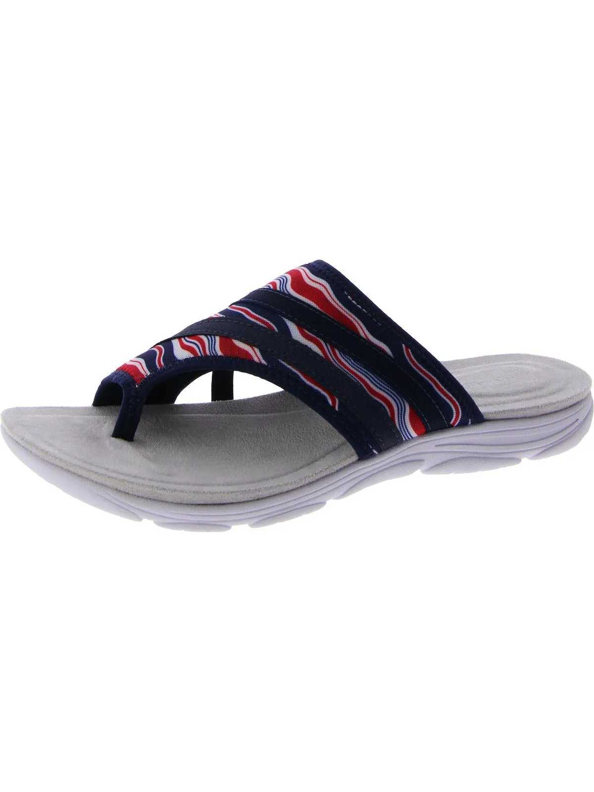 Womens Toe Loop Slip On Slide Sandals