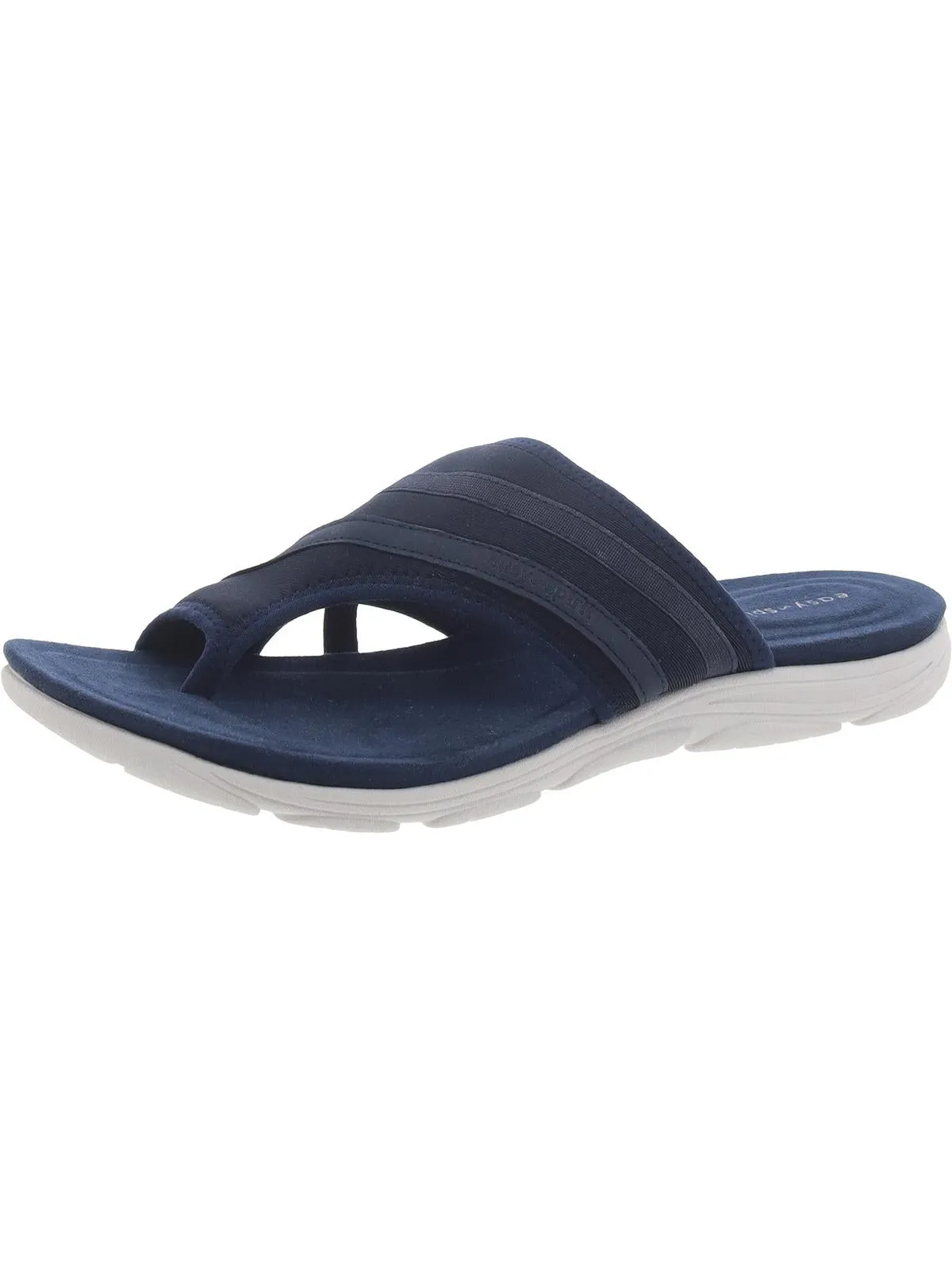 Womens Toe Loop Slip On Slide Sandals