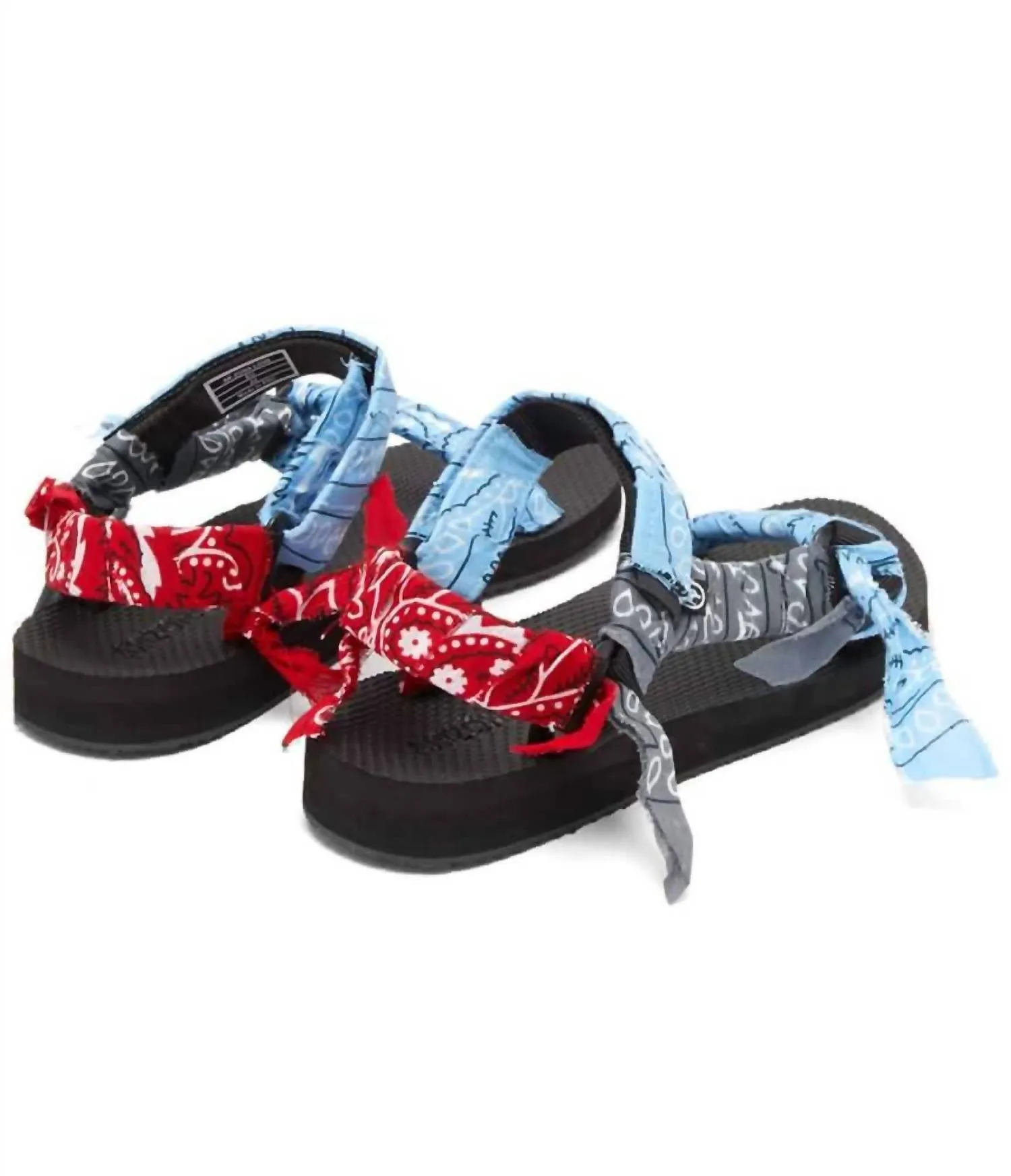 Women's Trekky Bandana Sandal In Mix Blue