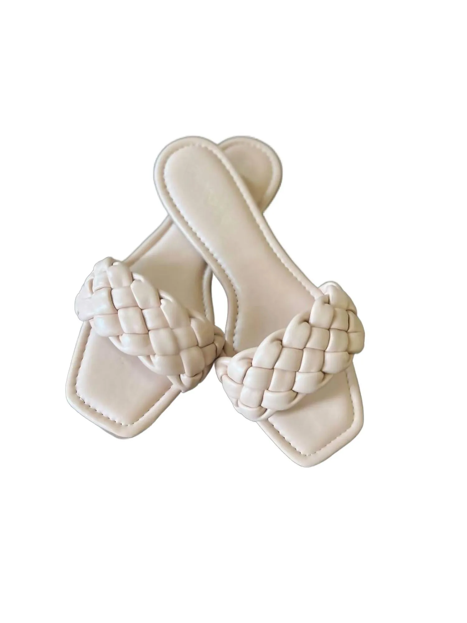Women's Weave Sandal In Nude