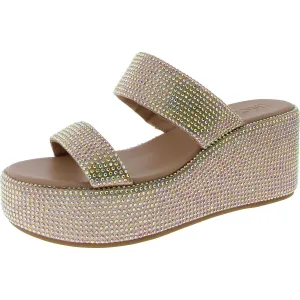 Womens Wedges Open Toe Slide Sandals