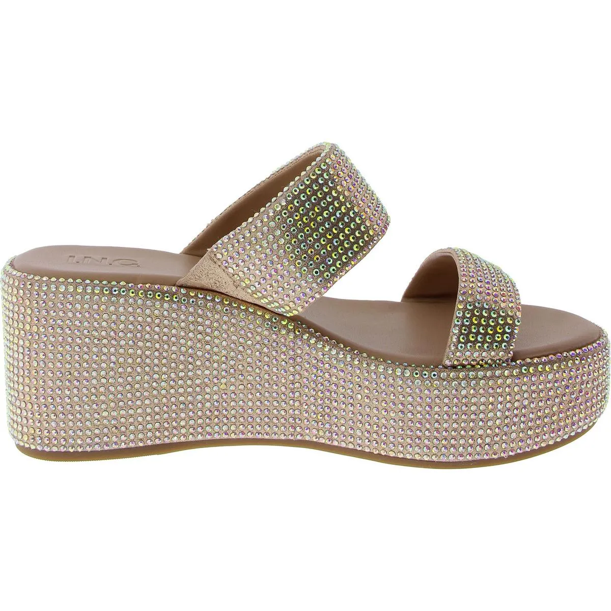 Womens Wedges Open Toe Slide Sandals
