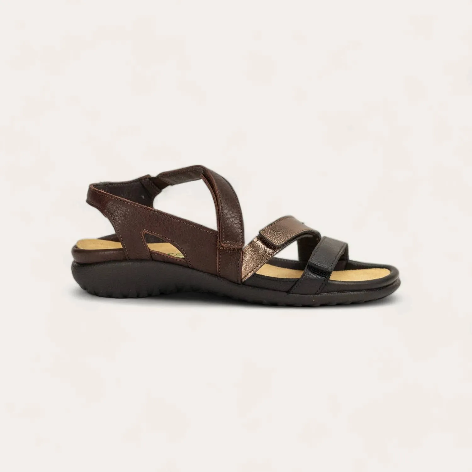 Women's Whetu Sandals In Black, Leather, Brown