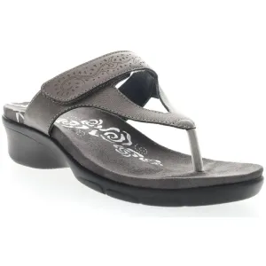 Wynzie Womens Padded Insole Leather Wedge Sandals