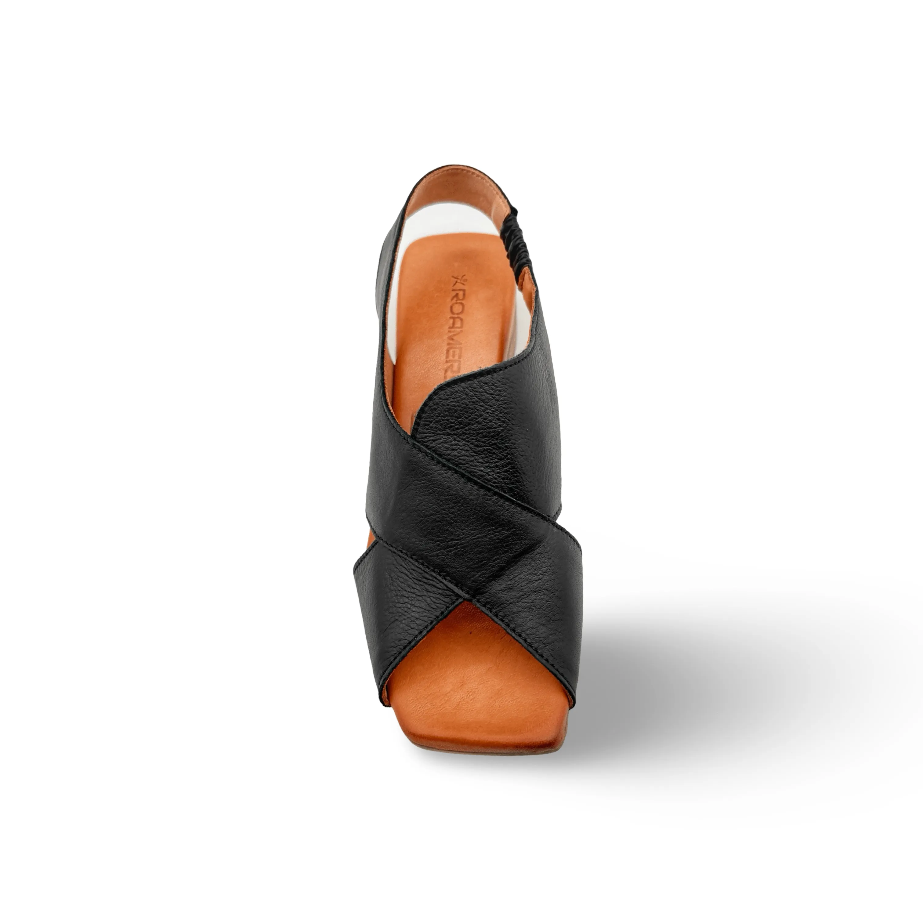 Xena Black Leather Sandal