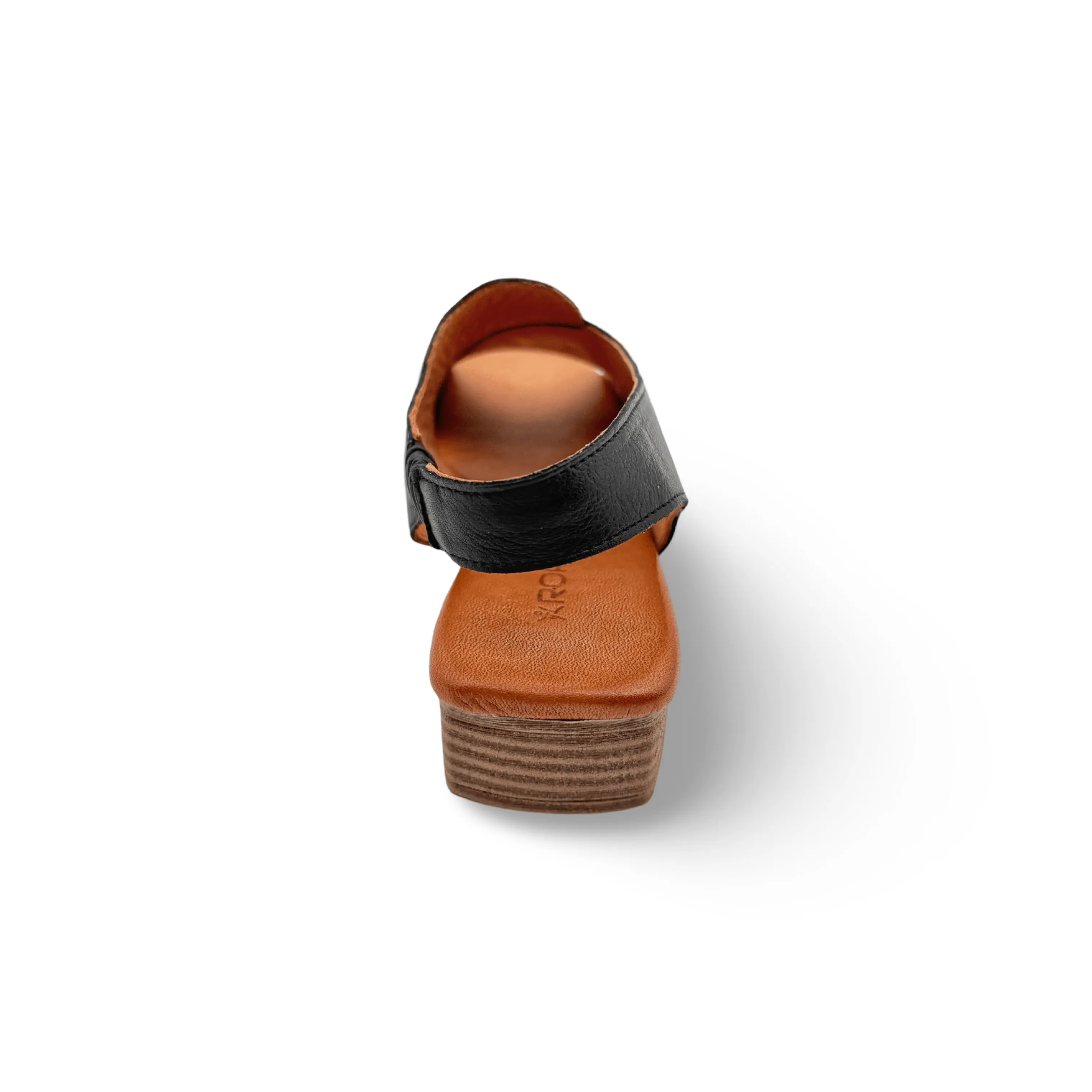 Xena Black Leather Sandal