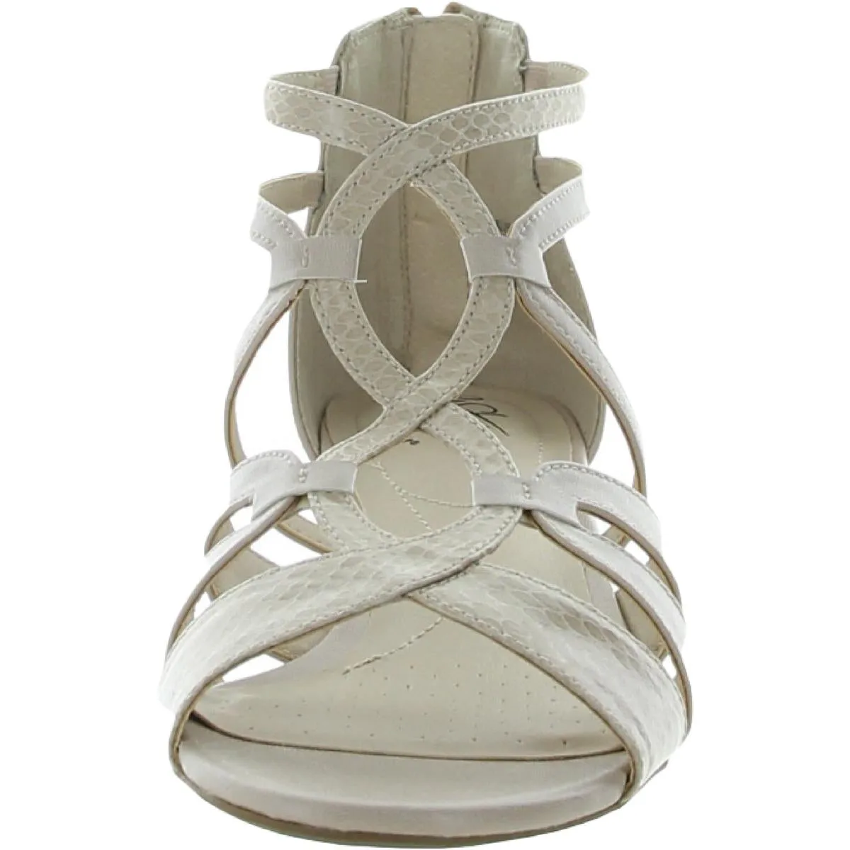 Yacht Womens Faux Leather Open Toe Wedge Sandals