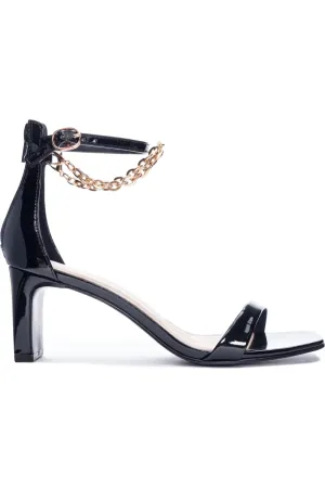 Yara Patent Sandal In Black Patent