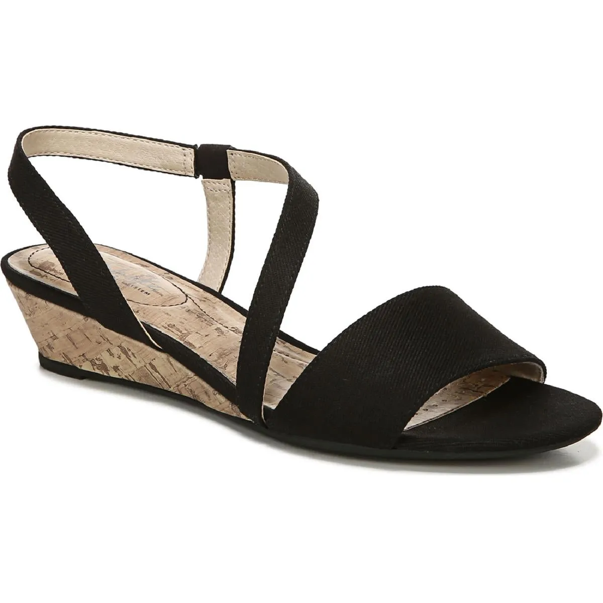 Yasmine Womens Strappy Slip On Wedges