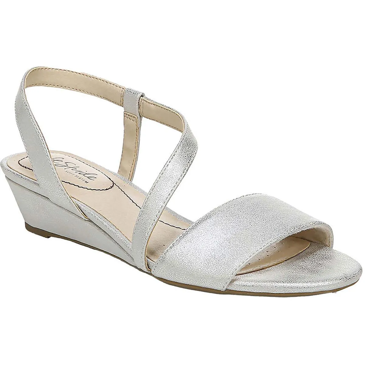 Yasmine Womens Strappy Slip On Wedges