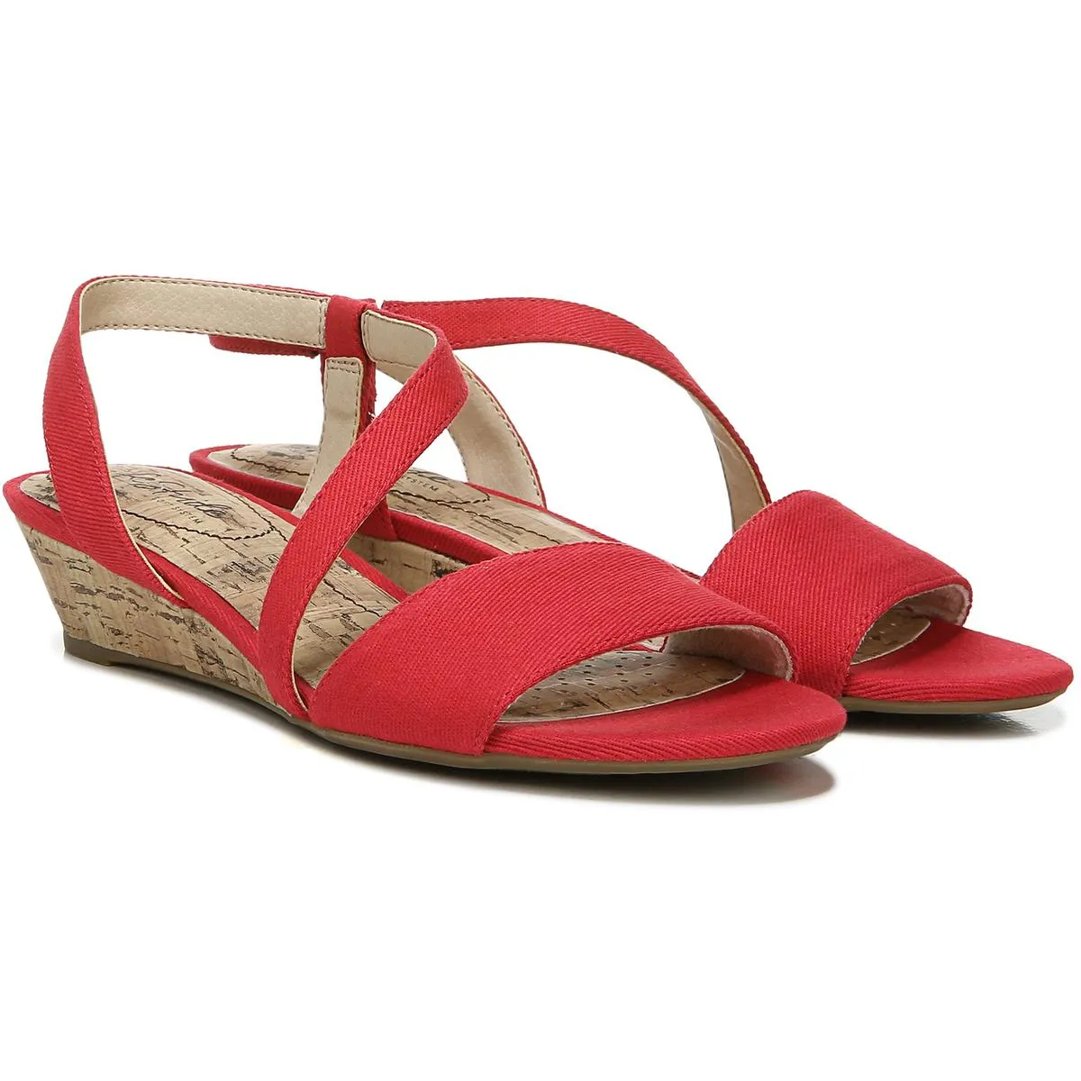 Yasmine Womens Strappy Slip On Wedges