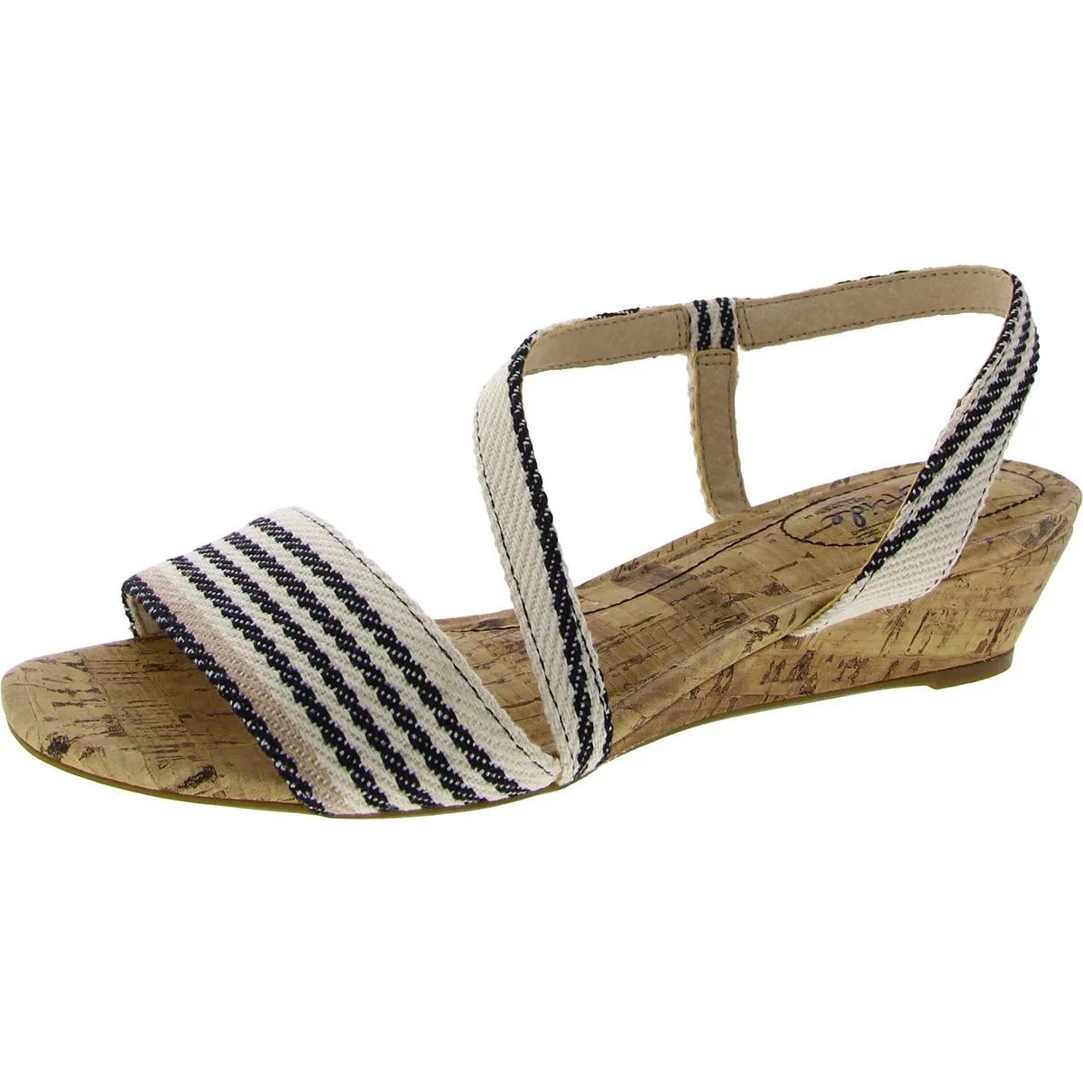 Yasmine Womens Strappy Slip On Wedges