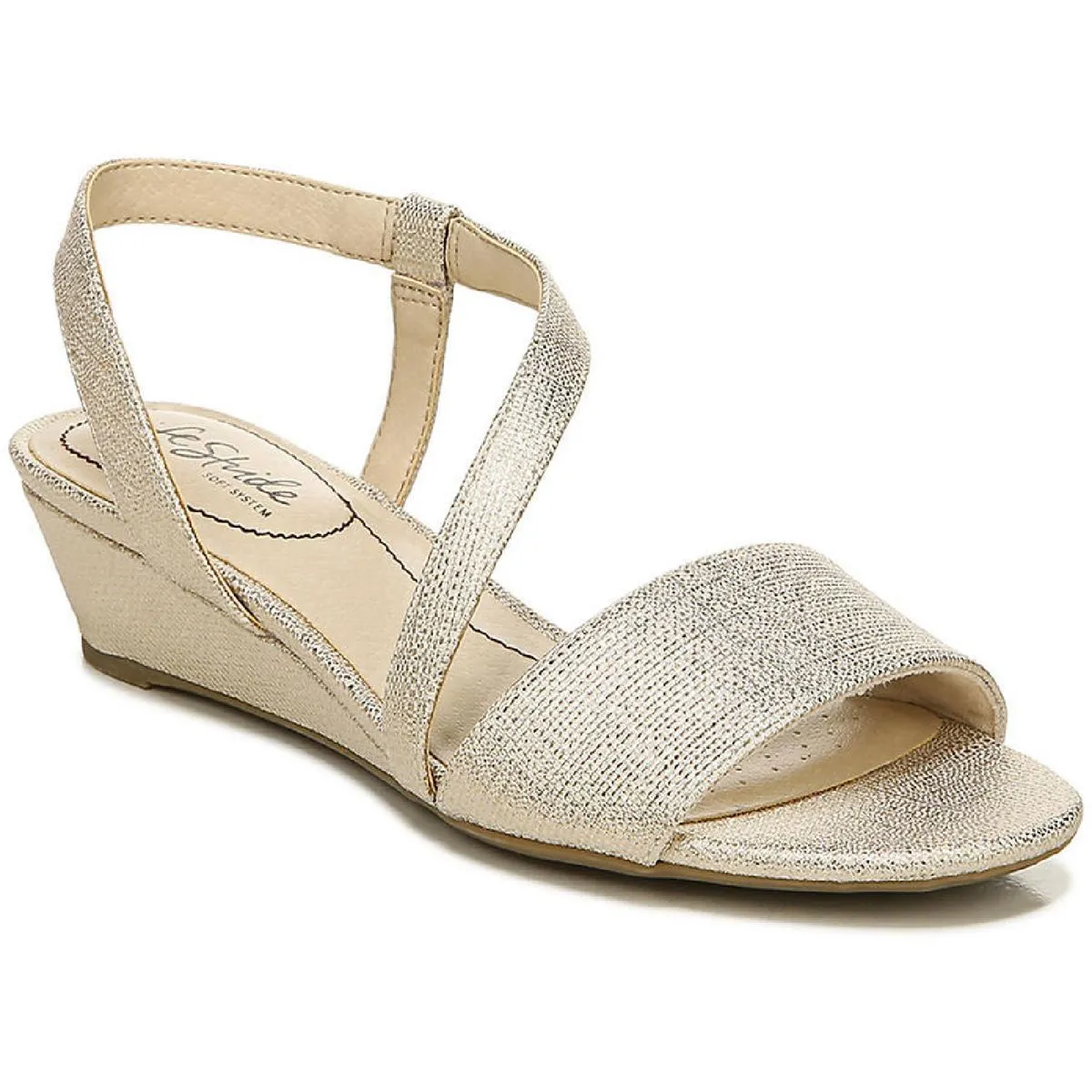 Yasmine Womens Strappy Slip On Wedges